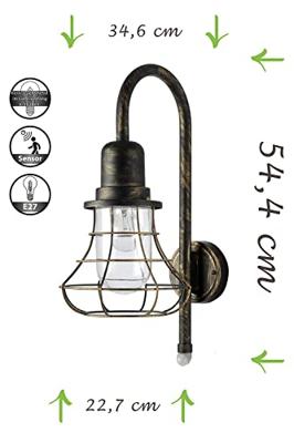 ECO-Light BIRD 1901-PIR BG Buitenlamp met bewegingsmelder (wand) E27 Goudbruin
