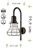 ECO-Light BIRD 1901-PIR BG Buitenlamp met bewegingsmelder (wand) E27 Goudbruin - thumbnail