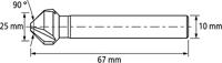 PFERD TOOLS KES HSS DIN 335 C90° 25,0 25202117 Kegelverzinkboor 25 mm HSS 1 stuk(s) - thumbnail