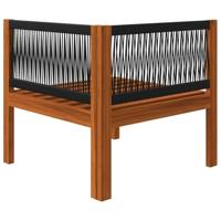 Tuinhoekbank met kussens massief acaciahout - thumbnail