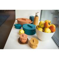 Braadpan Terra.Cotto Gietijzer Ovaal met deksel 13x10 cm - thumbnail