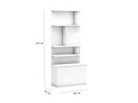 Boekenkast 100 cm voor bij opklapbed 228 cm hoog - thumbnail