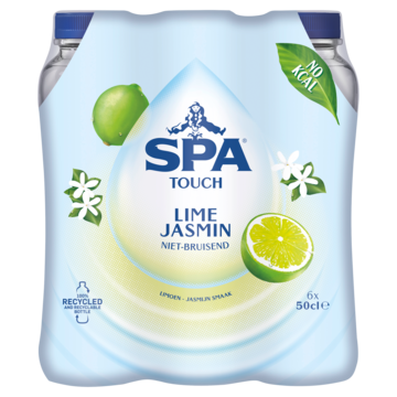 Spa Touch Still Lime Jasmin, fles van 50 cl, pak van 6 stuks
