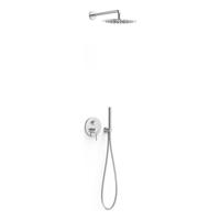 Regendoucheset Inbouw Tres Study Exclusive Rond 30 cm Met Wandarm en Handdoucheset met Staafhanddouche Rapid Box Chroom Tres - thumbnail