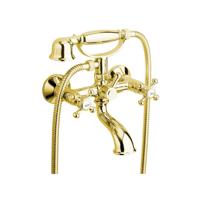 Badmengkraan Sapho Antea met Handdouche 2-knop 11 cm Goud Sapho - thumbnail