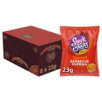 Snack A Jacks barbecue paprika (8x 23gr)
