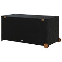 Tuinbox 120x65x61 cm poly rattan zwart - thumbnail