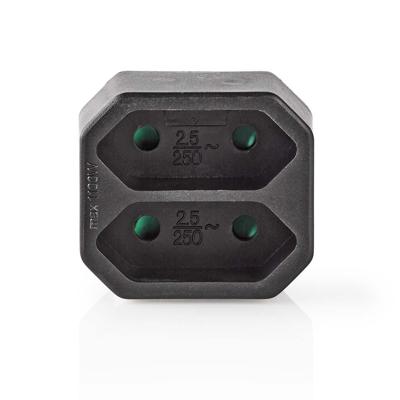 Stopcontact Splitter EU Zwart