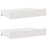 Bedframe met lades massief grenenhout wit 180x200 cm - thumbnail