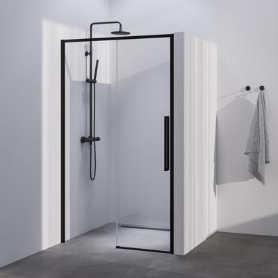 BRAUER Season nisdeur model B met schuifdeur helder glas 100x200 omkeerbaar incl. glascoating Season-Mat Zwart BRAUER Season nisdeur model B met schuifdeur helder glas 100x200 omkeerbaar incl. glascoating Season-Mat Zwart