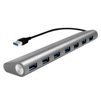 LogiLink UA0308 interface hub USB 3.2 Gen 1 (3.1 Gen 1) Type-A 5000 Mbit/s Grijs - thumbnail