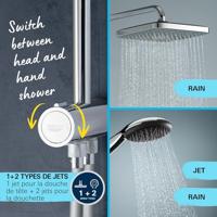 Grohe QuickFix Vitalio Start 250 glijstangset met regendouche en 3 straalsoorten chroom - thumbnail