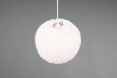 Trio Stoffen hanglampFurry crème Ø 50cm - R31581901