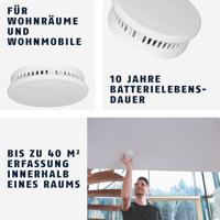 ABUS RWM150 Rookmelder Incl. batterij (10 jaar) werkt op batterijen (Ø x h) 100 mm x 36 mm - thumbnail