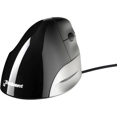 Evoluent Vertical Mouse Standard Right VMSR Ergonomische muis USB Optisch Zwart/zilver 2 Toetsen 1200 dpi Ergonomisch