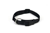 Beeztees - halsband hond - nylon - zwart - 40-65 cm x 25 mm - thumbnail