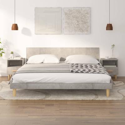 Nachtkastjes 2 st 40x35x47 cm betongrijs