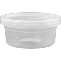 Creativ Company Plastic potje met deksel, h: 38 mm, d 84 mm, 125 ml, 20 stuk/ 1 doos - thumbnail
