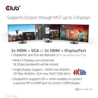 CLUB3D USB Gen2 Type-C Triple Display DP Alt mode Displaylink Dynamic PD Charging Dock met 120 Watt - thumbnail