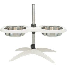Trixie Houder Comed..Instelling, melamine/staal. 2 × 1,6 l/Ø 21,Bl