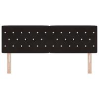 Fluwelen Hoofdbord Geruit met hoofdeinde Zwart 160 cm Fluweel - thumbnail