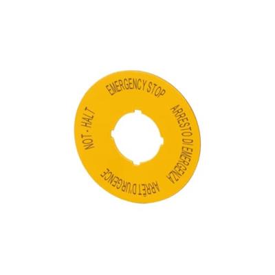 Eaton M22-XAK11 Markeringsplaatje (Ø x h) 90 mm x 90 mm NOT-HALT (de, en, fr, it) Geel 1 stuk(s)