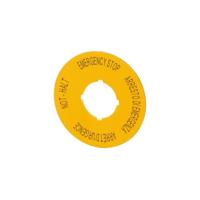 Eaton M22-XAK11 Markeringsplaatje (Ø x h) 90 mm x 90 mm NOT-HALT (de, en, fr, it) Geel 1 stuk(s) - thumbnail