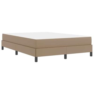 Bed met matras Cappuccino 140 x 200 cm Kunstleer
