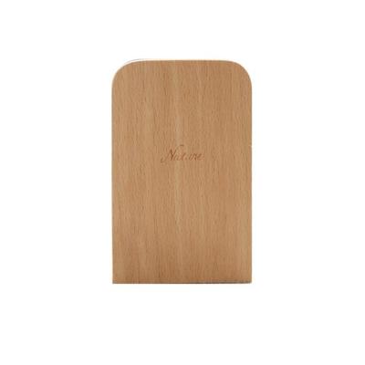 Anti-slip boekensteunen plank houder boek natuur hout stand (vierkant)