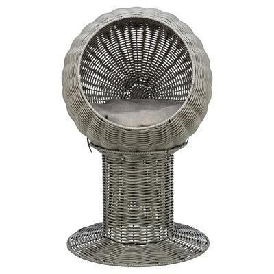 Trixie kattenmand amalia rond polyrattan grijs