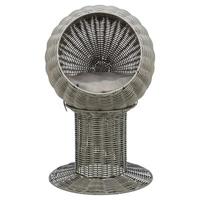 Trixie kattenmand amalia rond polyrattan grijs - thumbnail