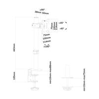 Neomounts FPMA-D510BLACK 1-voudig Monitor-tafelbeugel 25,4 cm (10) - 81,3 cm (32) Draaibaar, Kantelbaar, Zwenkbaar Zwart - thumbnail