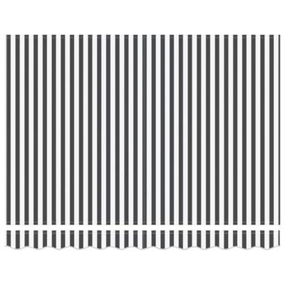 Luifel uittrekbaar 3x2,5 m stof en aluminium antraciet en wit