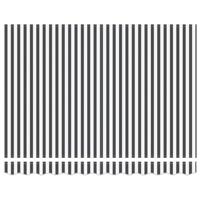 Luifel uittrekbaar 3x2,5 m stof en aluminium antraciet en wit - thumbnail