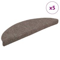 VidaXL Trapmatten zelfklevend 5 stuks 56x17x3 cm beige halfrond - thumbnail