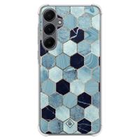 Samsung Galaxy A55 shockproof hoesje - Blue cubes - thumbnail