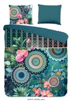 HIP Dekbedovertrek "mandala's en bloemen" - Petrol - (240x200/220 cm) - Katoen Satijn - thumbnail