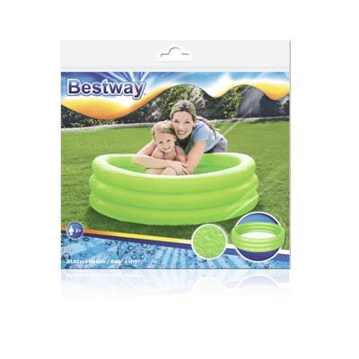 Bestway Opblaasbaar Kinderzwembad 3 Ringen Eco Kleur Assortiment 102x25 cm +2 Jaar Tuin 51024