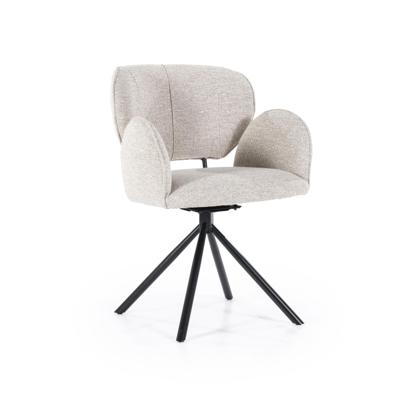 Eleonora Eetkamerstoel 'Rosalin' kleur Taupe Eleonora Eetkamerstoel 'Rosalin' kleur Taupe