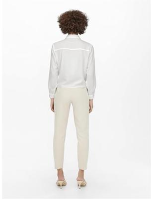 Only Onllecey Ls Knot Shirt Noos Wvn 15195910 Blouse Cloud Dancer
