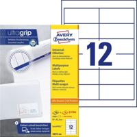 Avery-Zweckform 3659-200 Universele etiketten 97 x 42.3 mm Papier Wit 2640 stuk(s) Permanent hechtend Inkjet, Laser (zwart/wit), Laser (kleur), Kopiëren - thumbnail