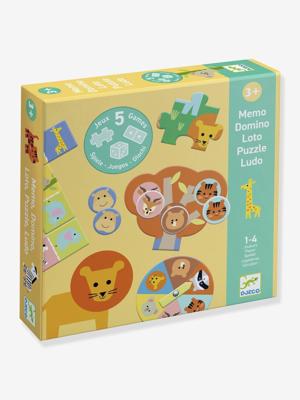 Wilde dieren - 5 DJECO spellen geel Wilde dieren - 5 DJECO spellen geel