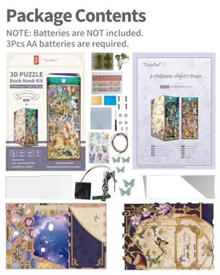 Tone-cheer Book Nook Midsummer Night's Dream DIY Modelbouw Knutselen