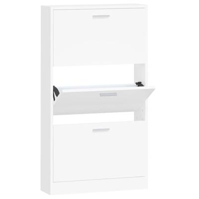 VidaXL Schoenenkast 59x17x108 cm bewerkt hout wit