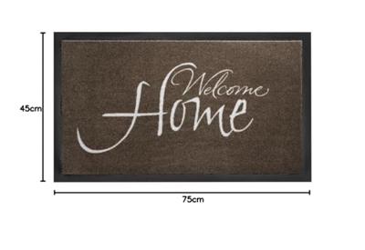 Siena HOME 555-1-441-517 Voetmat Peva Welkomsttaupe 45 x 75 cm. (l x b) 75 cm x 45 cm 1 stuk(s)