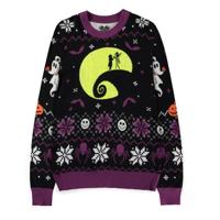 Nightmare Before Christmas Sweater Glow in the Dark (Christmas Jumper) Size L - thumbnail