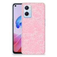 OPPO A96 | OPPO A76 | TPU Case | White Flowers - thumbnail