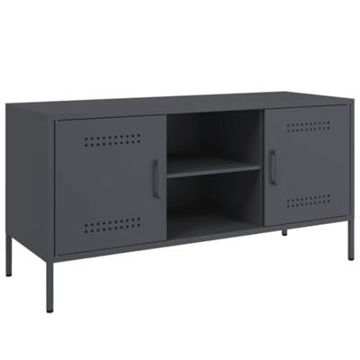 Tv-meubel 100,5x39x50,5 cm staal antracietkleurig Tv-meubel 100,5x39x50,5 cm staal antracietkleurig