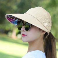 Vrouwen zomer casual uitgaan ultraviolet-proof Koreaanse stijl gevouwen zon blok hoed ademend en licht - thumbnail