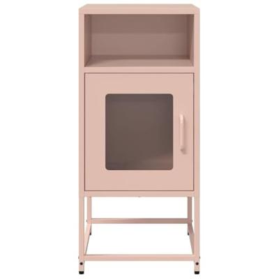 Nachtkastje 36x39x78 cm koudgewalst staal roze